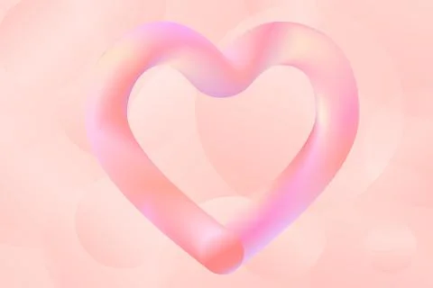 Heart shape in modern minimal multicolor vibrant liquid fluid gradient style  Stock Illustration