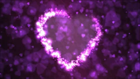 Heart Shape Motion Background Animation - Loop Purple Stock Footage 72141805