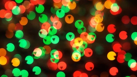 Heart shape multi colour blur bokeh abstract background. 001. 4K Stock Footage 113612601