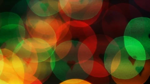 Heart shape multi colour blur bokeh abstract background. 003. 4K Stock Footage 113613667