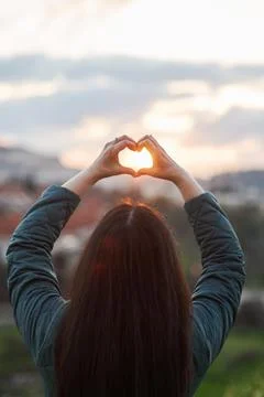 Heart-shape for the nature. Stock Photos