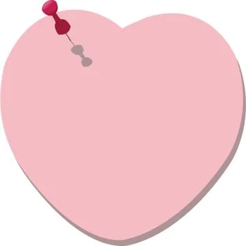 Heart shape note Stock Illustration