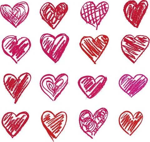 Heart shape over the white background Stock Illustration