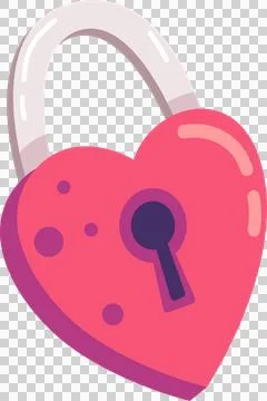 Heart shape padlock design for romantic concept Stock Illustration