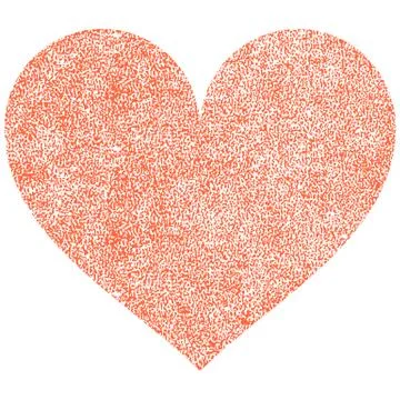 Heart Shape with Paint Texture Stock-Illustration