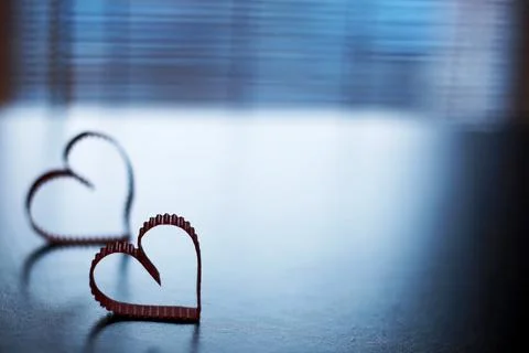 Heart shape paper shadow Stock Photos