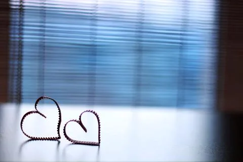 Heart shape paper shadow Stock Photos