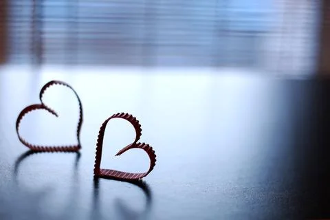 Heart shape paper shadow Stock Photos