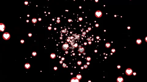 Heart shape particle explosion forward motion loop animation high definitio.. Video stock 342623245