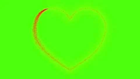 Heart shape Particles Animation, Heart shape Animation, building heart shap.. Stock Footage 277904011