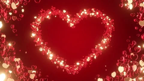 Heart shape particles valentine background Stock Footage 229687492