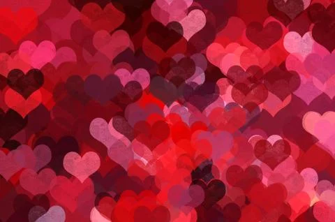 Heart shape pattern abstract illustration Stock Illustration