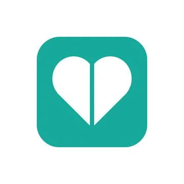 Heart shape pill icon on teal background representing healthcare and medica.. Illustrazione stock