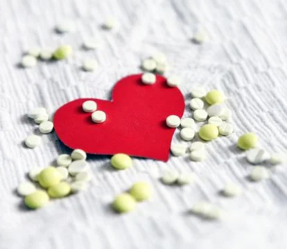 Heart Shape with the Pills Stock Photos