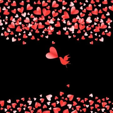 Heart shape pink and red vector Valentines Day Stock Illustration