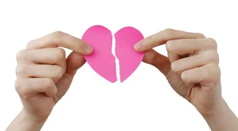 Heart shape posst it 스톡 사진