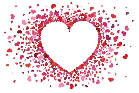 A heart shape postcard. Illustrazione stock