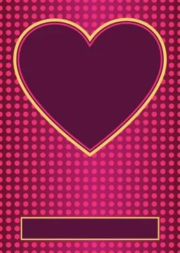 Heart shape poster of flyer layout design in pink color shades Stock Illustration