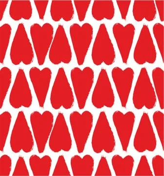 Heart Shape Red Fill Rounded Brush Illustrazione stock