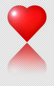 Heart Shape With Reflection Effect. Stock Illustration