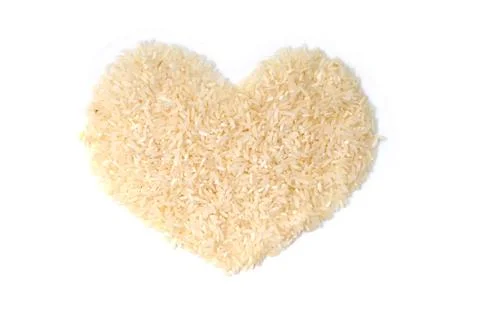 Heart shape rice Stock Photos