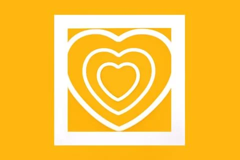 Heart Shape Romantic Background Frame Decoration Stock Photos