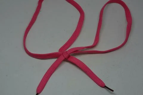 Heart shape rope knot, creative aesthetic romantic candy pink Stock Photos