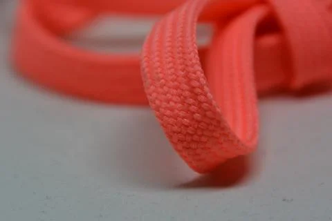 Heart shape rope knot, creative aesthetic romantic candy pink Stock Photos
