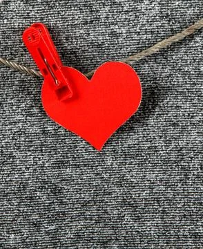 Heart Shape on the Rope Foto stock
