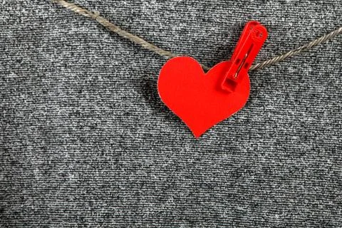 Heart Shape on the Rope Stock Photos