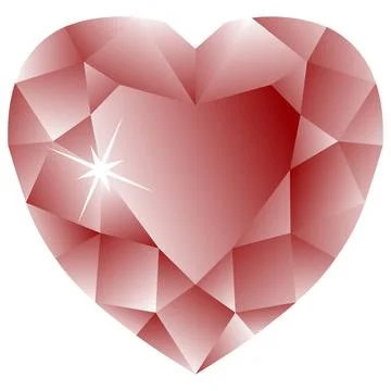 Heart shape ruby against white heart shape ruby against white background, ... Stock Photos