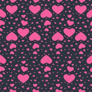 Heart shape on seamless pattern, decoration wedding date love pattern design Stock Illustration