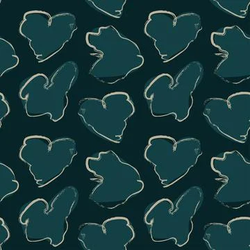 Heart shape seamless pattern design イラスト素材