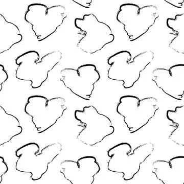 Heart shape seamless pattern design Stock Illustration