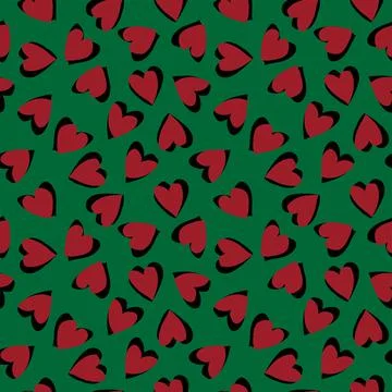 Heart shape seamless pattern design Stock Illustration