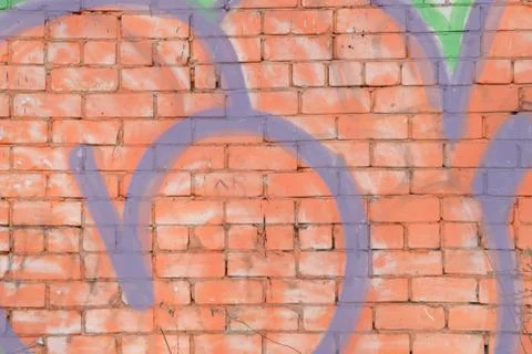 Heart shape shadow on brick wall background . Stock Photos