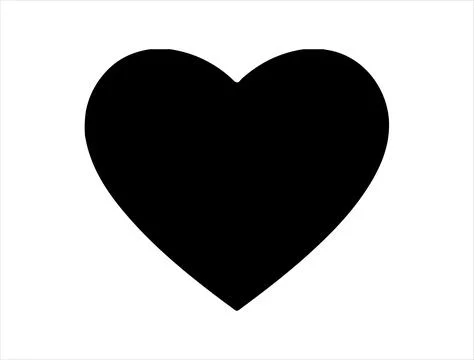 Heart shape silhouette vector art Stock Illustration