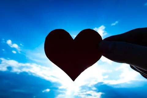 Heart Shape on the Sky Foto stock