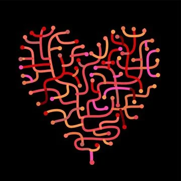 Heart shape . Social network web. Valentine day card for your design Stock Illustration