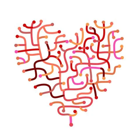 Heart shape . Social network web. Valentine day card for your design Stock Illustration
