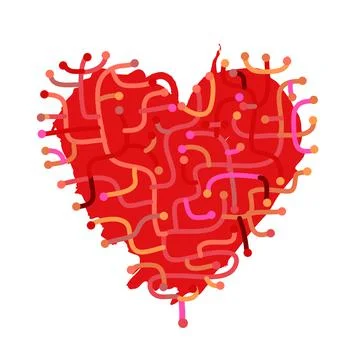 Heart shape . Social network web. Valentine day card for your design Stock Illustration