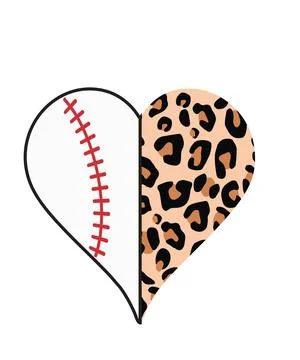 A heart shape is split vertically, featuring a solid black side and a side wi Stock Illustration