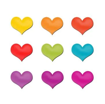 Heart shape in square Illustration