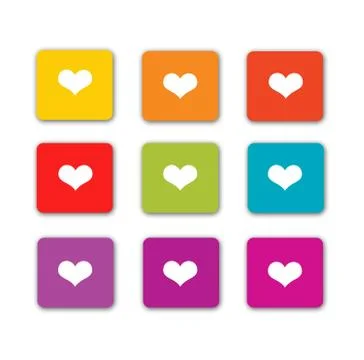 Heart shape in square Stock Illustration