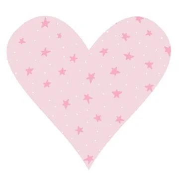 Heart shape with stars Stock Illustration