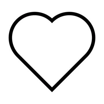 Heart shape symbol icon vector for creative graphic design ui element  Stock Illustration