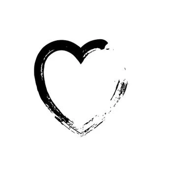Heart shape symbol love vector black Stockillustratie