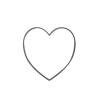 Heart shape symbol love vector black Stock Illustration