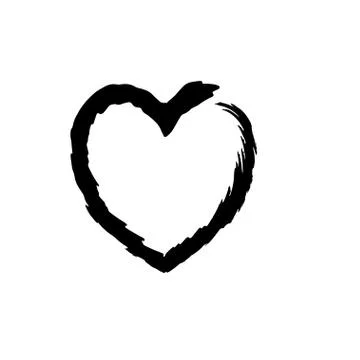 Heart shape symbol love vector black Ilustración de archivo
