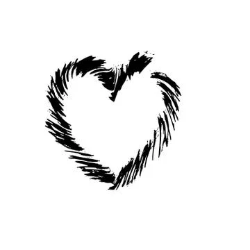 Heart shape symbol love vector black Stock Illustration